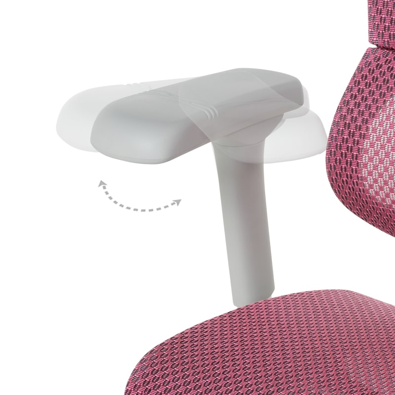 Ергономичен стол IOO Elite 2 сива рамка-розов